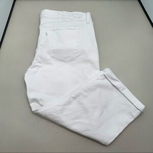 Levis Jeans Women Size 32 White Capri Cropped Stretch